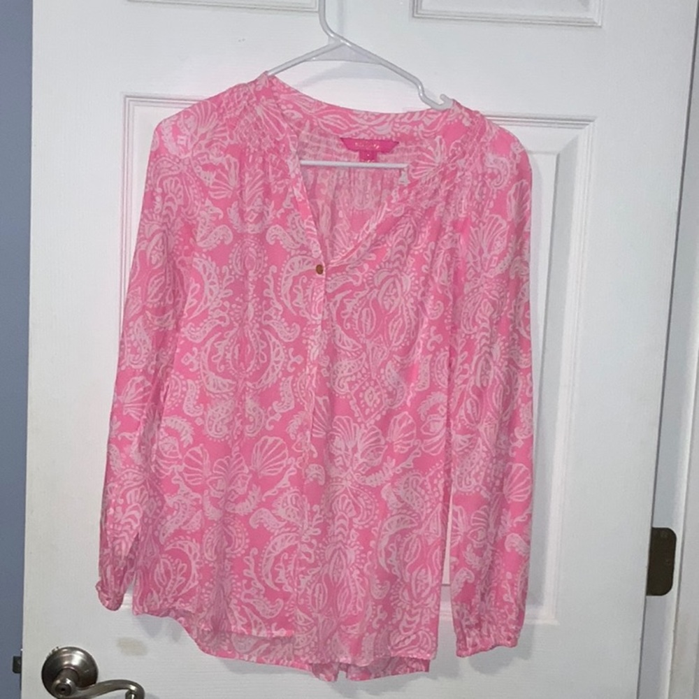 Pretty in Pink Lilly Pulitzer Elsa top, size S